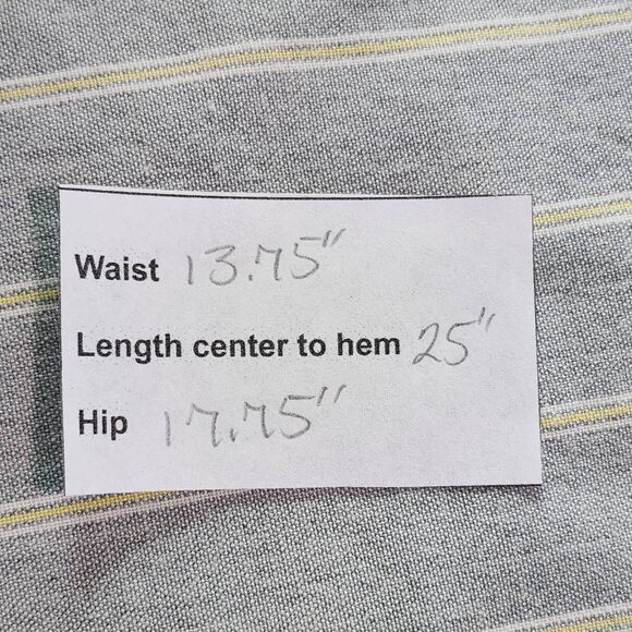 Banana Republic Gray Stripe Wrap Look Skirt Size 2 Preppy Straight Skirt - Picture 8 of 8